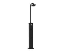 Doccia Ecologica Solare DINO RISCALDATA DAL COLE SERBATOIO 25 Lt Dimensioni 25x25x h 225 cm - peso 16 kg Miscelatore, Lavapiedi nero