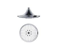 Soffione a Pioggia LED 3 Rotondo con sensore e Luce LED 3 Funzioni Del Getto Grigio Diametro 24x h11 cm corpo in ABS 3 Funzioni di Getto a pioggia cromo