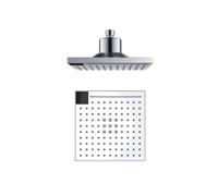 Sined Led 5 Soffione Quadrato Con Luce Led a 3 Getti e Sensore a Infrarossi Grigio