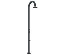 Doccia In Alluminio Con Temporizzatore LUNA TIMER P Solo Acqua Fredda, Miscelatore Per Controllo Flusso e Funzione Lavapiedi Dimensioni 18x25x h 223,5 cm colore Grigio grigio