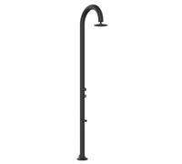 Doccia In Alluminio Con Temporizzatore LUNA TIMER P Solo Acqua Fredda, Miscelatore Per Controllo Flusso e Funzione Lavapiedi Dimensioni 18x25x h 223,5 cm colore nero nero