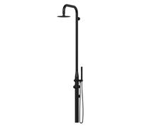 SINED Pula Doccia Parete Nera Inox 316L Soffione Doccino