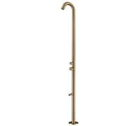SINED Quartu Doccia Per Esterni In Acciaio 316l Con Soffione e Lavapiedi h 2289 Cm Inox Oro