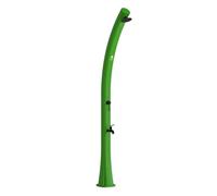 Sined Sole Doccia a Riscaldamento Solare Curva in Polietilene HD con Lavapiedi Verde Serbatoio 25 Litri Accessori in Metallo Nero