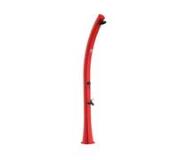 Doccia a Riscaldamento Solare Curva in Polietilene HD SOLE 20x20x h 220 cm - peso 7,7 kg con Lava piedi da 22 Lt max temperatura 35 gradi colore Rosso rosso