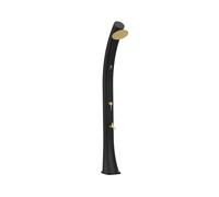 SINED Sole XXL Doccia Solare Nera Oro PEHD 40L Soffione Ottone H226