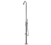 SINED Stintino Doccia In Acciaio 316l Con Soffione Orientabile Lavapiedi e Doccino Inox