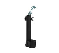 SINED Tritone Pro Fontana da Giardino Nera HDPE con Tubo 7,5 m