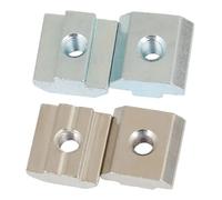 SINEKY 10/50/100 pz M3 M4 M5 M6 M8 M10 T Block Dadi Quadrati T-Track Dado a Martello Scorrevole EU20 EU30 EU40 EU45 Acciaio al Carbonio zincato(Color:100pcs,Size:EU20-M4)