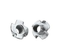 SINEKY 10/50 pz M3 M4 M5 M6 M8 M10 M12 Quattro Artigli Dado T-Dado Cieco Punta Inserto T-Dado per Mobili in Legno Hardware(Color:10PCS,Size:M10)