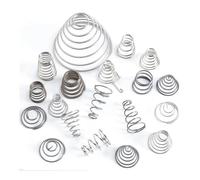 SINEKY 10 pz Molle di Compressione Coniche Torre Molla in Acciaio Inox 304 Molla di Pressione Conica Diametro del Filo 0.4mm 0.5mm 0.7mm 0.8mm(10pcs 0.8 * 8-16 * 20mm)