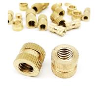 SINEKY 50 pz M1.6 M2 M3 Ottone Massiccio Filo di Rame Puro Stampaggio Ad Iniezione Zigrinatura Inserto Incorporato Dado Nutsert(Color:Length 5mm,Size:50pcs M3 (OD 4.2mm))