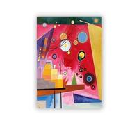 Sinestesia Astratta Arte Wassily Kandinsky Pittura Stampe Su Tela Schweres Rot Heavy Red Mostra Museo Poster Wall Art Decor 50X70Cm Senza Telaio