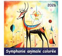 Sinfonia animale colorée (Calendrier mural carré 2026 30 x 60 cm (ouvert)) Calendrier double avec une page pour vos prises de notes: Plongez dans un ... le monde animalier. (CALVENDO Animaux)