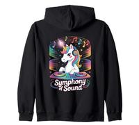 Sinfonia Del Suono Unicorno Dj Magico Felpa con Cappuccio