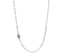 Sinfonie Collana girocollo rosario in argento 925% e perle nere. Lunghezza: 47 cm., argento