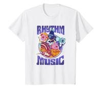 Sing 2 Rhythm And Music Group Poster Maglietta, Bambini, Bianco, 8 Anni