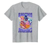 Sing 2 Rhythm And Music Group Poster Maglietta, Bambini, Grigio Melange, 10 Anni