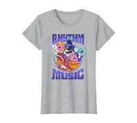 Sing 2 Rhythm And Music Group Poster Maglietta, Donna, Grigio Melange, 3XL