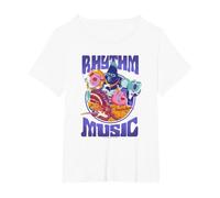 Sing 2 Rhythm And Music Group Poster Maglietta, Donna Plus-Size, Bianco, 1X