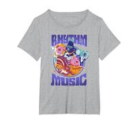 Sing 2 Rhythm And Music Group Poster Maglietta, Donna Plus-Size, Grigio Melange, 1X