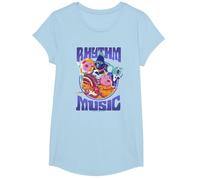 Sing 2 Rhythm And Music Group Poster Maglietta, Ragazze, Celeste, XS