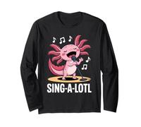 Sing-alotl Divertente Axolotl Che Canta i Fan del Karaoke Maglia a Manica