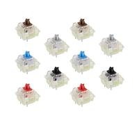 SING F LTD 10pcs Tastiera Meccanica 3-pin RGB Trasparente Interruttore di Ricambio con SMD LED PCB Piastra Montata per RGB Tastiera Meccanica Gaming
