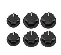 SING F LTD 6 manopole concentriche per basso jazz, compatibili con Alpha Pots, compatibili con Ibanez/ESP, compatibili con Cort JB Style Bass, diametro interno 6 mm, nero