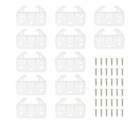 SING F LTD Set di 12 guide per cassetti in plastica con viti, guide scorrevoli in plastica per scrivania, cassetto, armadio, cassettiera, mobili, 60 ~ 41 ~ 28 mm, bianco