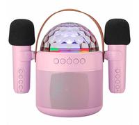 Sing & Shine Karaoke Set - Altoparlante e 2 microfoni - Candy Pink