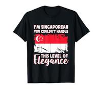 Singapore Flag Elegant Singaporean Boyfriend Girlfriend Maglietta