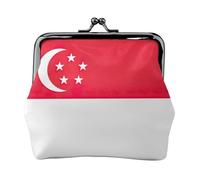 Singapore Flag Print Piccolo Pouch Kiss Lock Coin Purse per le donne portamonete portamonete, portafoglio carte di credito