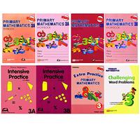 Singapore Math Primary Mathematics Complete Grade 3 Set (8 Books): 2 Textbooks, 2 Workbooks, 2 Intensive Practice, Extra Practice and Challenging Word