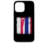 Singapore Thailandia Mezza bandiera Singapore Thai Roots Custodia per iPhone 13 Pro Max