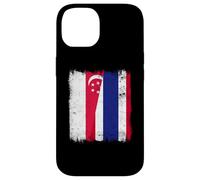 Singapore Thailandia Mezza bandiera Singapore Thai Roots Custodia per iPhone 14
