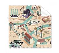 Singapore viaggio Sightseeing Route occhiali panno di pulizia Gift Phone Screen Cleaner 5PCS