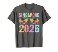 Singapore Vintage 2026 Corrispondenza Viaggio di Surf per Vacanze Maglietta