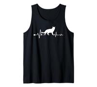 Singapura Cat Heartbeat Funny Kitten for Cats Lovers Canotta