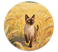 Singapura Cat Rundes 1000 Puzzle Animals Rundes Puzzle Familienpuzzle Schwieriges Großes Puzzle Pädagogisches Für Erwachsene Kreative 1000pcs (67.5x67.5cm)
