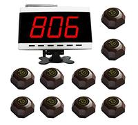 SINGCALL Chiamare cameriere, Chiamare cameriere di cliente, cucina, albergo, banca, la merce contiene 1 mainframe(APE9500) e 10 cercapersone(APE560)