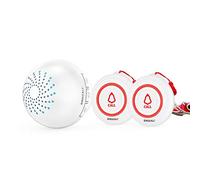 SINGCALL System di Chiamata Wireless per Cercapersone Infermieristico 2 Pulsanti/trasmettitori di Chiamata SOS 1 Ricevitore