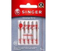 SINGER Aghi per macchina da cucire, confezione da 5, 80/12-5, 04735, 5 pezzi