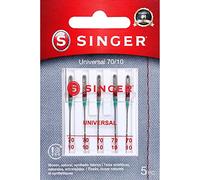 SINGER Aghi universali per macchina da cucire, misura 70/10-5 pezzi