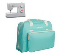 SINGER®, Borsa per il trasporto di macchine da cucire e tagliacuci, crema/verde acqua