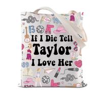Singer Fans Tote Bag Singer Tour Borsa per la spesa riutilizzabile Borsa a tracolla TS Concerto Borsa a tracolla Regalo per gli amanti della musica, Borsa Love Her, 32*37CM