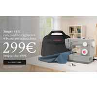 Singer Heavy Duty 4432 con borsa Singer e piedino tagliacuci