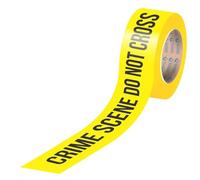 SINGHAL Caution Tape Crime Scene Do Not Cross, nastro giallo ad alta visibilità con stampa nera audace, 7,6 cm x 50,6 m, nastro impermeabile di pericolo per la sicurezza e la decorazione di Halloween