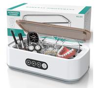 Singhere Pulitore Ultrasuoni, 48 kHz, 650 ml di Capacità per una Pulizia Profonda a 360 gradi, Funzionamento one-Touch, Adatto per la Pulizia di Occhiali, Gioielli, Dentiere