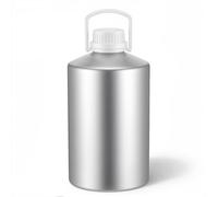 Singhoow 1 confezione di bottiglie in alluminio spazzolato ad alta purezza da 6200 ml per il trasporto di sostanze chimiche pericolose con tappi antimanomissione e tappi in LDPE per oli essenziali e